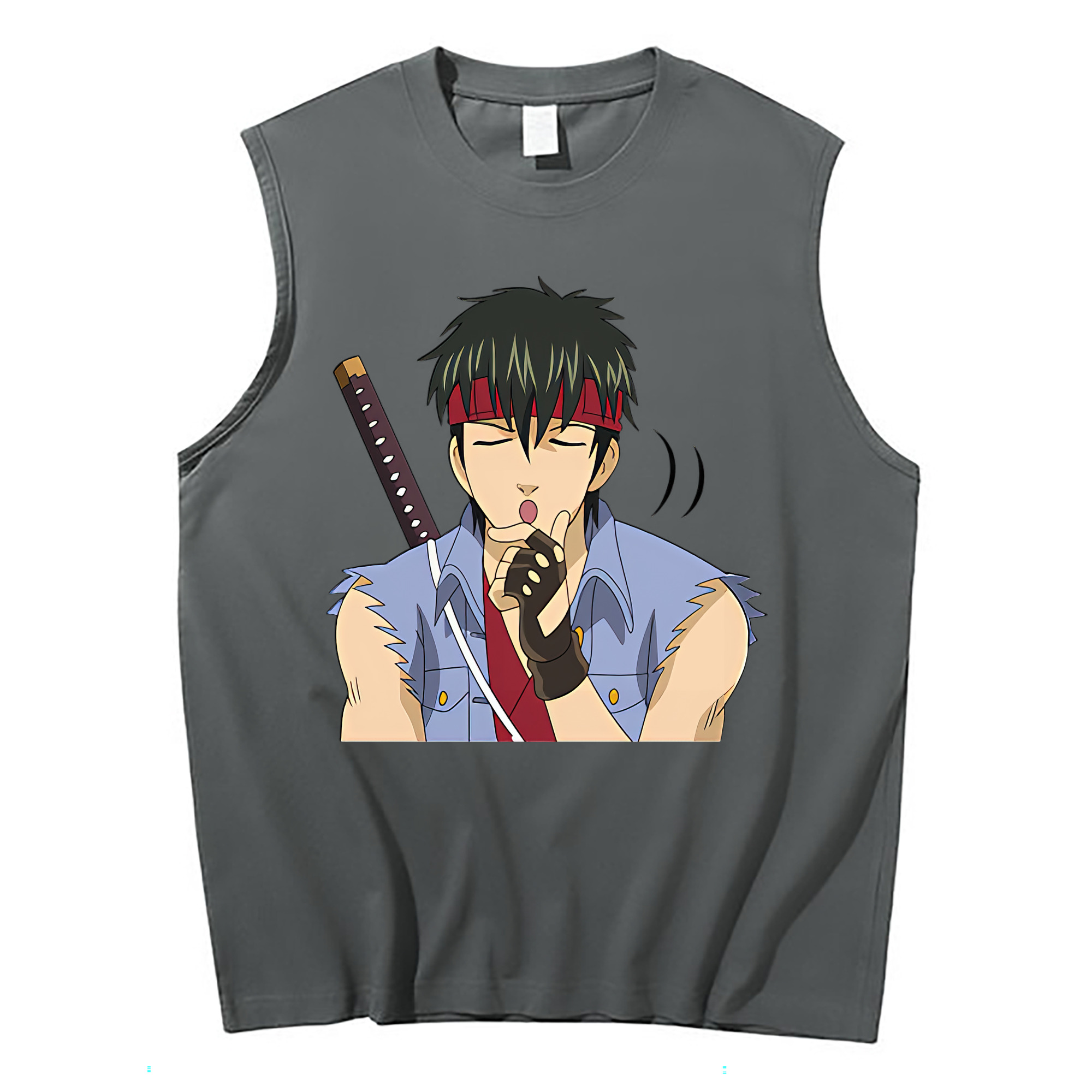 （画像用） ぎんたま 坂田銀時（さかたぎんとき） 神楽 志村新八（しむら しんぱち） GINTAMA Sakata Gintoki Kagura Shimura Shinpachi コットン100％タンクトップ（フロントプリント）